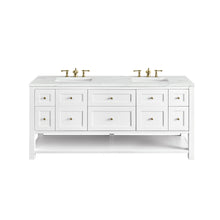 Load image into Gallery viewer, Breckenridge 72&quot; Double Vanity, Bright White w/ 3CM Ethereal Noctis Top James Martin Vanities