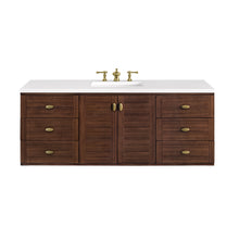 Load image into Gallery viewer, Amberly 60&quot; Single Vanity, Mid-Century Walnut w/ 3CM White Zeus Top James Martin Vanities