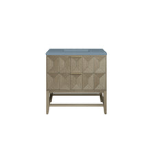 Load image into Gallery viewer, Emmeline 36&quot; Single Vanity, Pebble Oak w/ 3CM Cala Blue Top James Martin Vanities