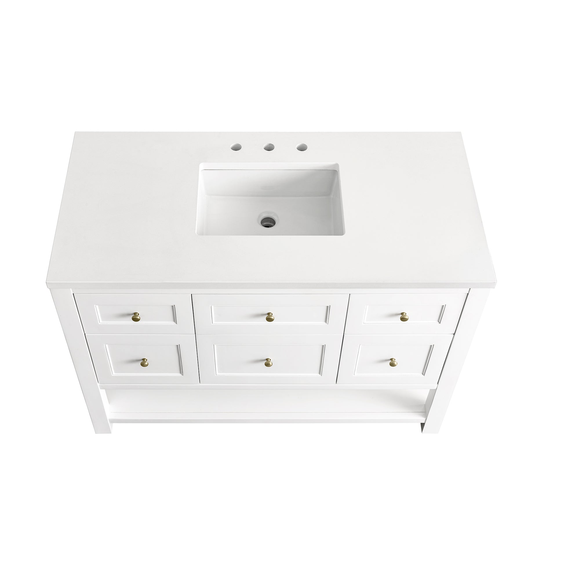 Bathroom Vanities Outlet Atlanta Renovate for LessBreckenridge 48" Single Vanity, Bright White w/ 3CM White Zeus Top