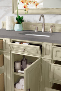 Bathroom Vanities Outlet Atlanta Renovate for LessBristol 60" Single Vanity, Vintage Vanilla, w/ 3 CM Grey Expo Quartz Top