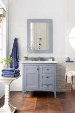 Load image into Gallery viewer, Palisades 36&quot; Single Vanity, Silver Gray, w/ 3 CM White Zeus Quartz Top James Martin Vanities