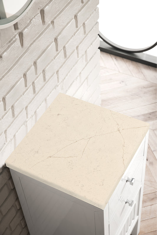 Bathroom Vanities Outlet Atlanta Renovate for LessAthens 15" Cabinet w/ Drawers & Door, Glossy White w/ 3 CM Eternal Marfil Top