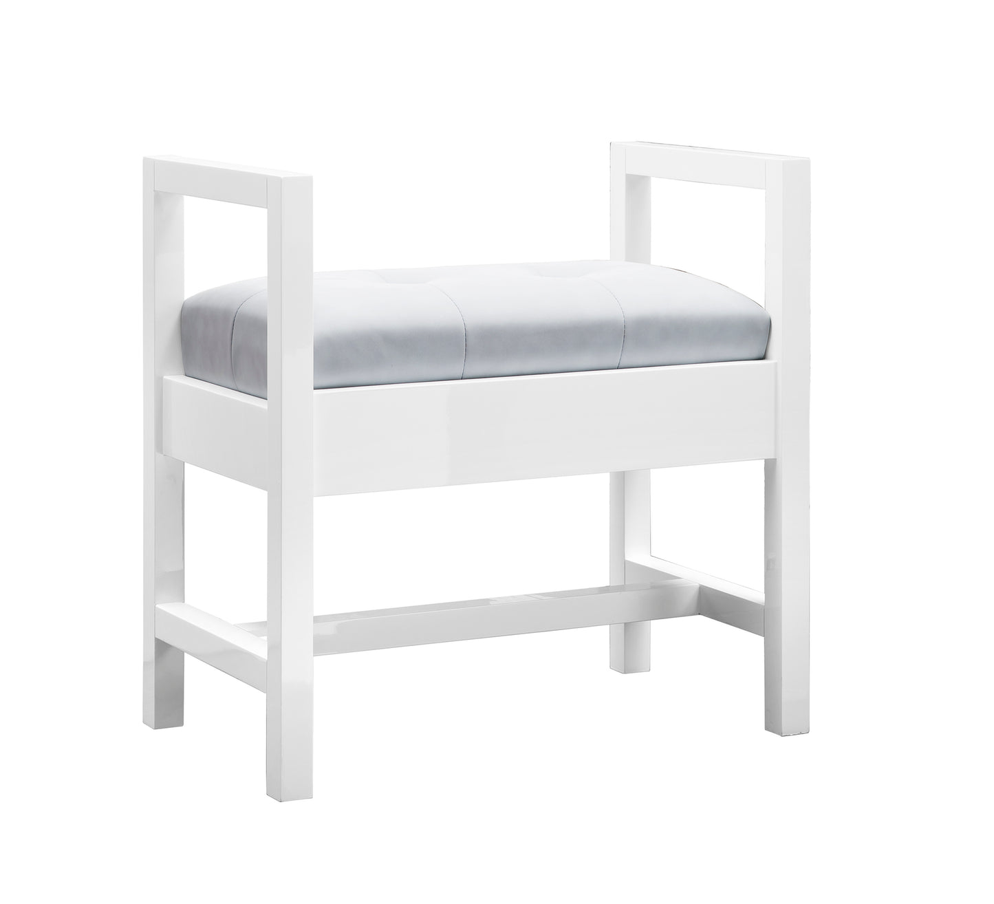 Bathroom Vanities Outlet Atlanta Renovate for LessAddison 24.5" Upholsted Bench, Glossy White