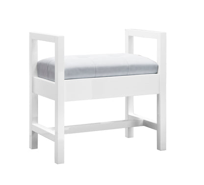 Bathroom Vanities Outlet Atlanta Renovate for LessAddison 24.5" Upholsted Bench, Glossy White