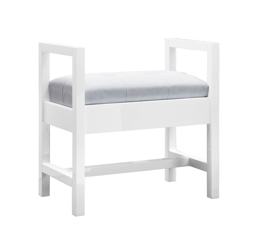 Bathroom Vanities Outlet Atlanta Renovate for LessAddison 24.5" Upholsted Bench, Glossy White