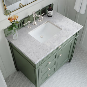 Bathroom Vanities Outlet Atlanta Renovate for LessBrittany 36" Single Vanity, Smokey Celadon w/ 3CM Carrara Marble Top