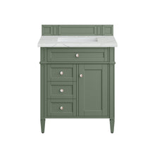 Load image into Gallery viewer, Brittany 30&quot; Single Vanity, Smokey Celadon w/ 3CM Ethereal Noctis Top James Martin Vanities