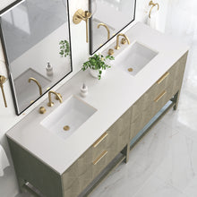 Load image into Gallery viewer, Bathroom Vanities Outlet Atlanta Renovate for LessEmmeline 72&quot; Double Vanity, Pebble Oak w/ 3CM White Zeus Top