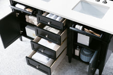 Load image into Gallery viewer, Bathroom Vanities Outlet Atlanta Renovate for LessBrittany 60&quot; Black Onyx Double Vanity w/ 3 CM White Zeus Quartz Top
