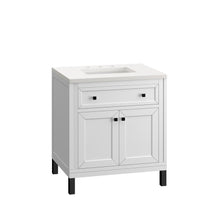 Load image into Gallery viewer, Bathroom Vanities Outlet Atlanta Renovate for LessChicago 30&quot; Single Vanity, Glossy White w/ 3CM White Zeus Top