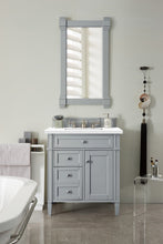 Load image into Gallery viewer, Brittany 30&quot; Single Vanity, Urban Gray, w/ 3 CM White Zeus Quartz Top James Martin Vanities