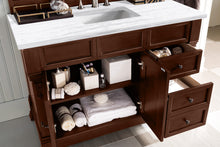 Load image into Gallery viewer, Bathroom Vanities Outlet Atlanta Renovate for LessBrookfield 48&quot; Single Vanity, Warm Cherry w/ 3 CM Arctic Fall Solid Surface Top