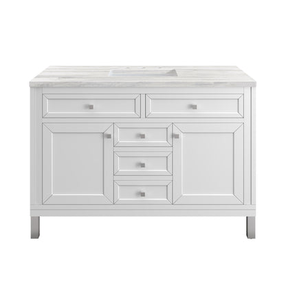 Part: Chicago Knobs and Legs Set for V48"  in Brushed Nickel James Martin Vanities