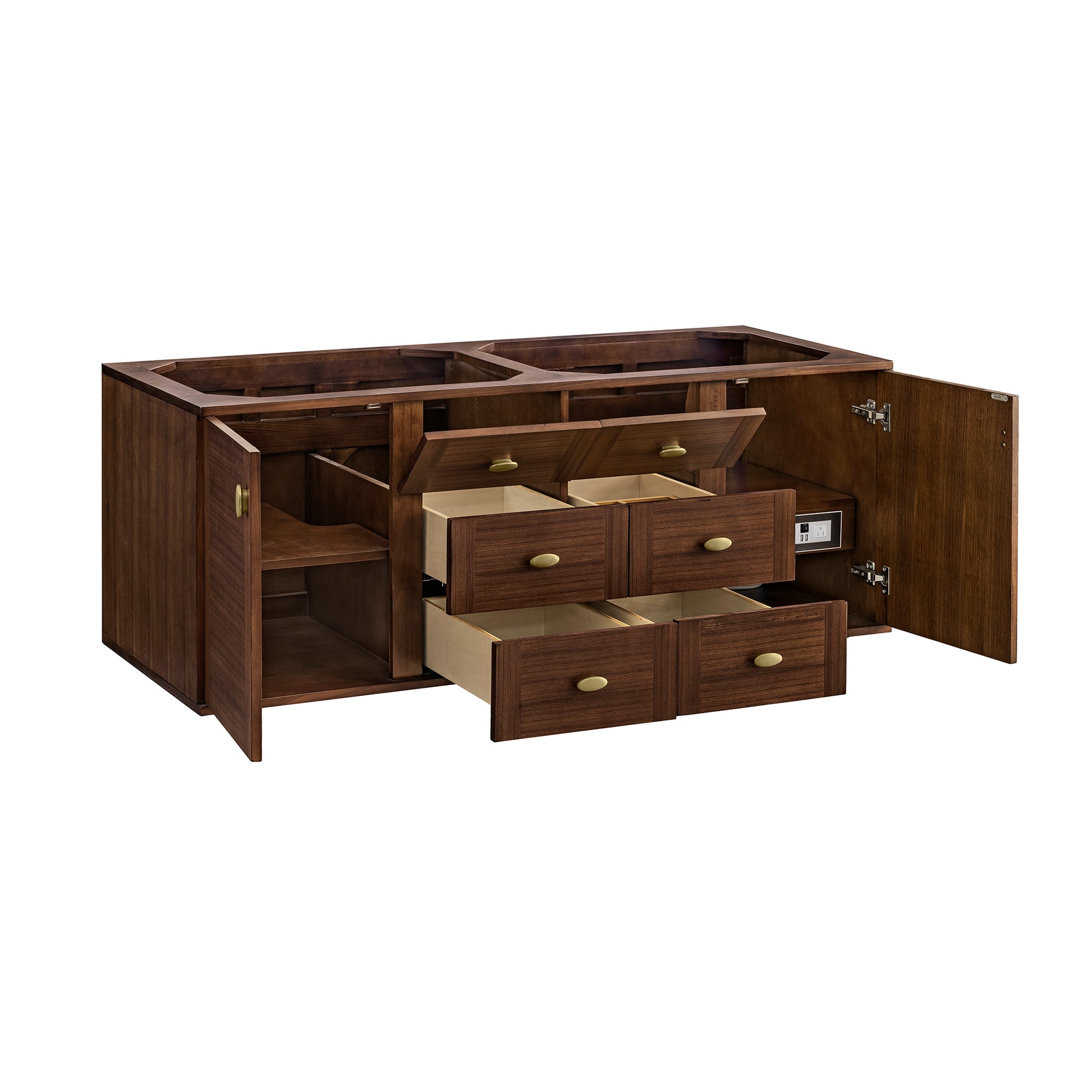 Bathroom Vanities Outlet Atlanta Renovate for LessAmberly 60" Double Vanity, Mid-Century Walnut