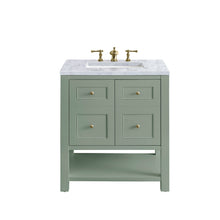 Load image into Gallery viewer, Breckenridge 30&quot; Single Vanity, Smokey Celadon w/ 3CM Carrara Marble Top James Martin Vanities