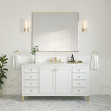 Load image into Gallery viewer, Chicago 60&quot; Single Vanity, Glossy White w/ 3CM Arctic Fall Top James Martin Vanities