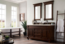 Load image into Gallery viewer, Brookfield 60&quot; Double Vanity, Burnished Mahogany w/ 3 CM Eternal Marfil Quartz Top James Martin Vanities