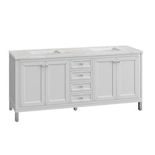 Load image into Gallery viewer, Bathroom Vanities Outlet Atlanta Renovate for LessChicago 72&quot; Double Vanity, Glossy White w/ 3CM Arctic Fall Top