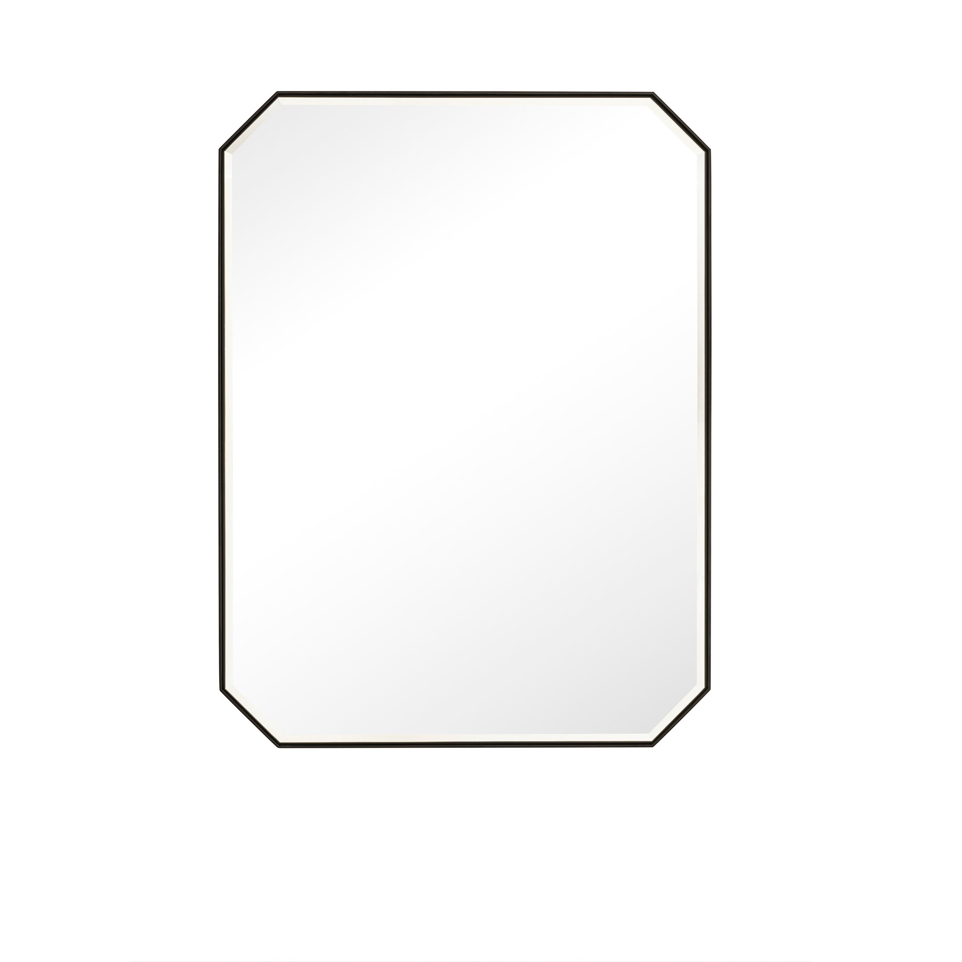 Rohe 30" Octagon Mirror, Matte Black James Martin Vanities
