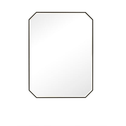 Rohe 30" Octagon Mirror, Matte Black James Martin Vanities