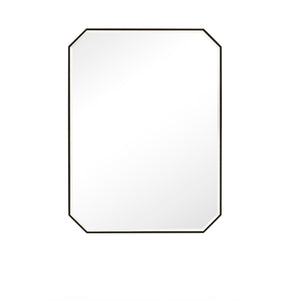 Rohe 30" Octagon Mirror, Matte Black James Martin Vanities