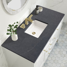 Load image into Gallery viewer, Chicago 48&quot; Single Vanity, Glossy White w/ 3CM Charcoal Soapstone Top James Martin Vanities