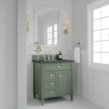 Load image into Gallery viewer, Brittany 30&quot; Single Vanity, Smokey Celadon w/ 3CM Charcoal Soapstone Top James Martin Vanities