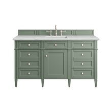 Load image into Gallery viewer, Brittany 60&quot; Single Vanity, Smokey Celadon w/ 3CM Ethereal Noctis Top James Martin Vanities