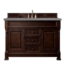 Load image into Gallery viewer, Brookfield 60&quot; Single Vanity, Burnished Mahogany w/ 3 CM Grey Expo Quartz Top James Martin Vanities