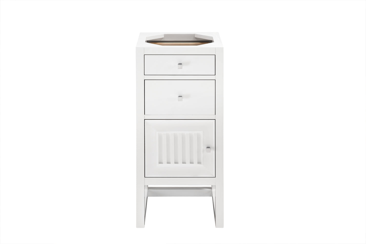 Athens 15" Cabinet w/ Drawers & Door, Glossy White James Martin Vanities