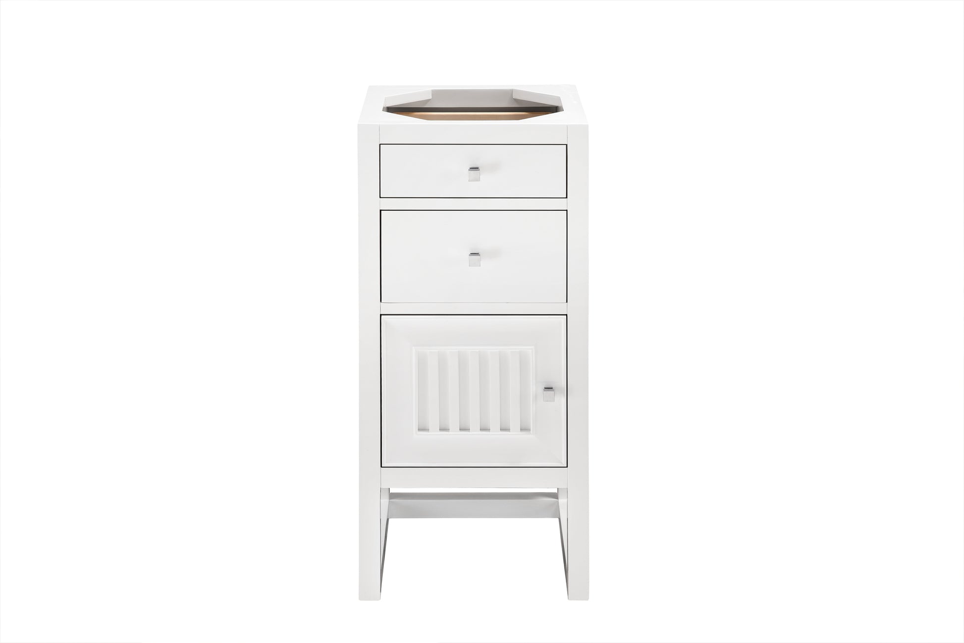 Athens 15" Cabinet w/ Drawers & Door, Glossy White James Martin Vanities