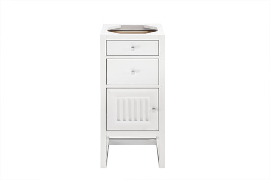 Athens 15" Cabinet w/ Drawers & Door, Glossy White James Martin Vanities