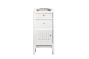 Athens 15" Cabinet w/ Drawers & Door, Glossy White James Martin Vanities