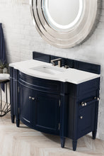 Load image into Gallery viewer, Brittany 46&quot; Single Vanity, Victory Blue w/ 3 CM White Zeus Quartz Top James Martin Vanities