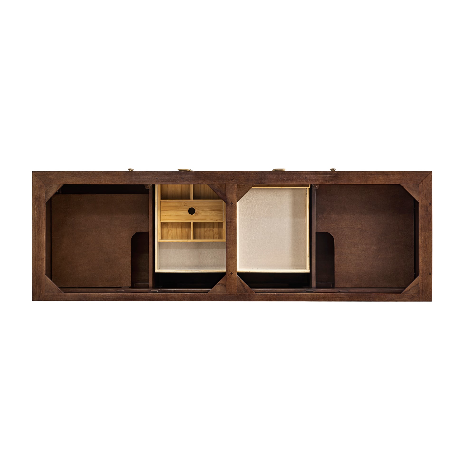 Amberly 72" Double Vanity, Mid-Century Walnut James Martin Vanities