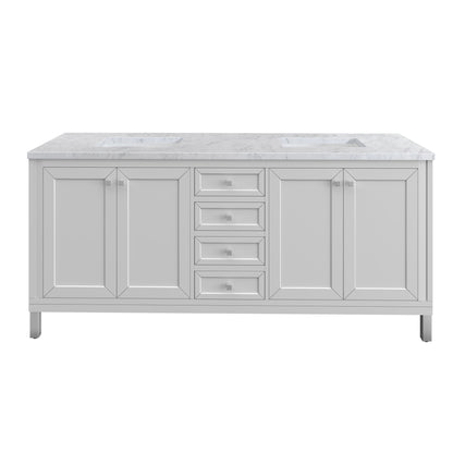 Part: Chicago Knobs and Legs Set for V72"  in Brushed Nickel James Martin Vanities