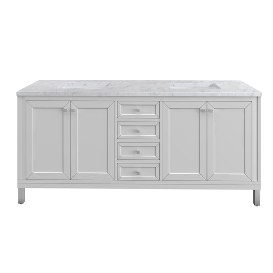 Part: Chicago Knobs and Legs Set for V72"  in Brushed Nickel James Martin Vanities