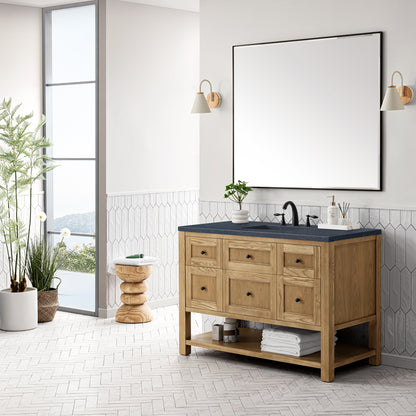 Breckenridge 48" Single Vanity, Light Natural Oak w/ 3CM Charcoal Soapstone Top James Martin Vanities