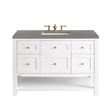 Load image into Gallery viewer, Breckenridge 48&quot; Single Vanity, Bright White w/ 3CM Grey Expo Top James Martin Vanities