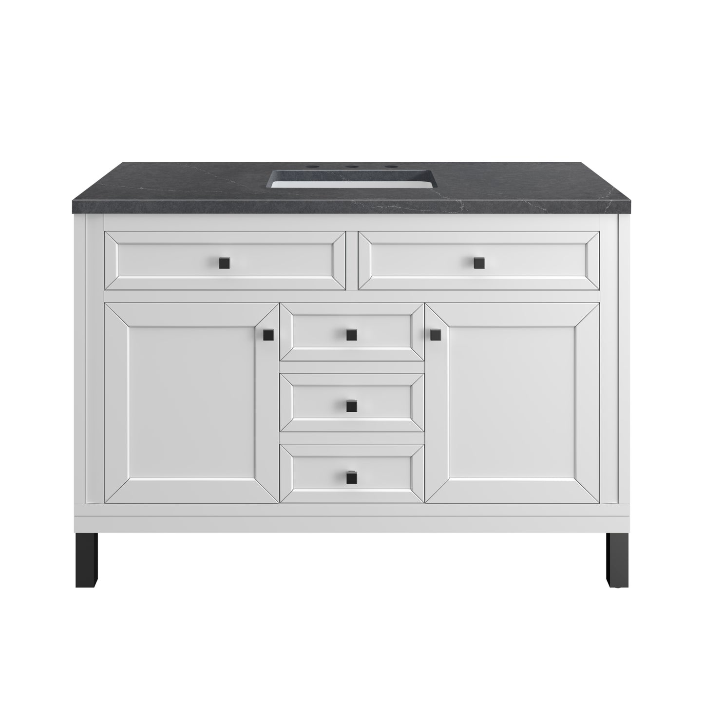 Part: Chicago Knobs and Legs Set for V48" in Matte Black James Martin Vanities