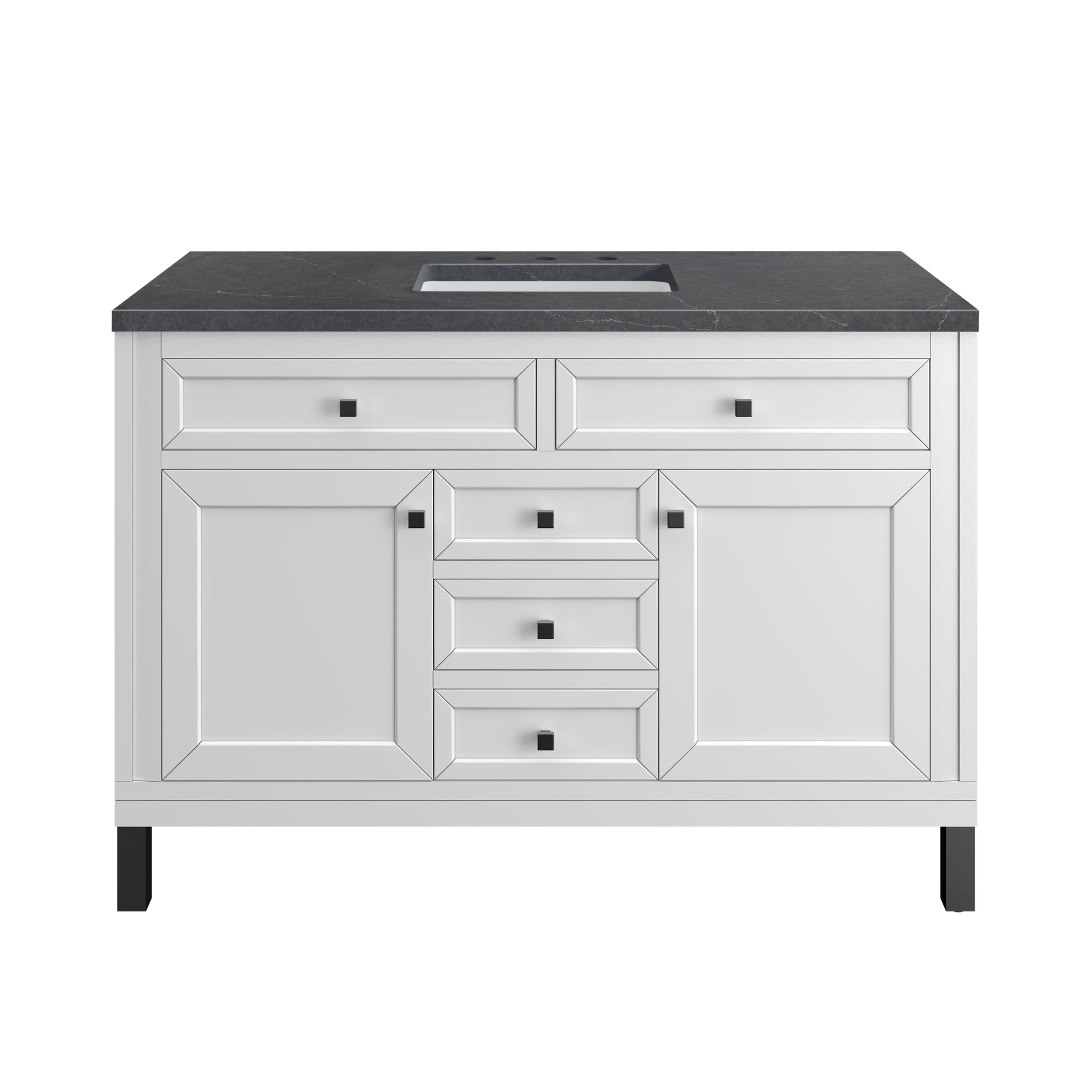 Part: Chicago Knobs and Legs Set for V48" in Matte Black James Martin Vanities