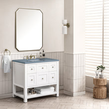 Load image into Gallery viewer, Breckenridge 36&quot; Single Vanity, Bright White w/ 3CM Cala Blue Top James Martin Vanities