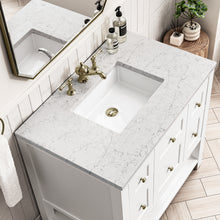 Load image into Gallery viewer, Bathroom Vanities Outlet Atlanta Renovate for LessBreckenridge 36&quot; Single Vanity, Bright White w/ 3CM Arctic Fall Top