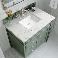 Load image into Gallery viewer, Bathroom Vanities Outlet Atlanta Renovate for LessBrittany 36&quot; Single Vanity, Smokey Celadon w/ 3CM Ethereal Noctis Top