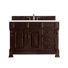 Load image into Gallery viewer, Brookfield 48&quot; Burnished Mahogany Single Vanity  w/ 3 CM Classic White Quartz Top James Martin