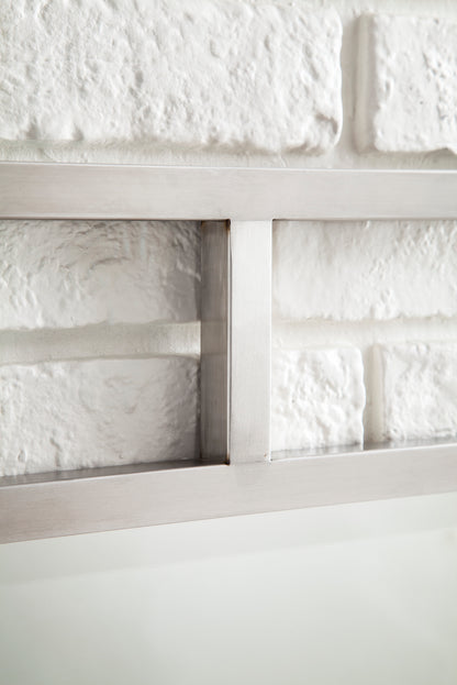 Boston 30" Rectangular Mirror, Brushed Nickel James Martin Vanities