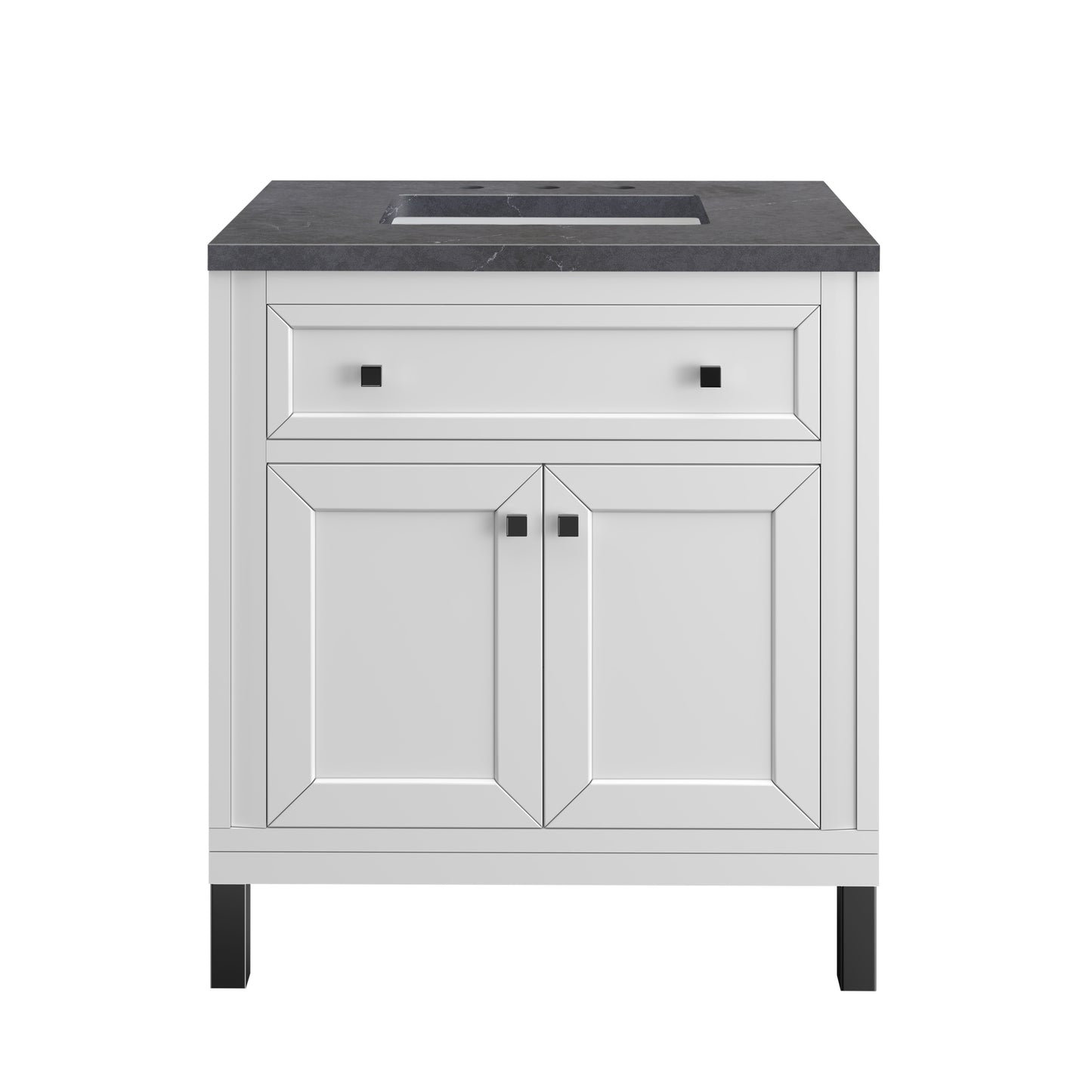 Part: Chicago Knobs and Legs Set for V30" and V36" in Matte Black James Martin Vanities