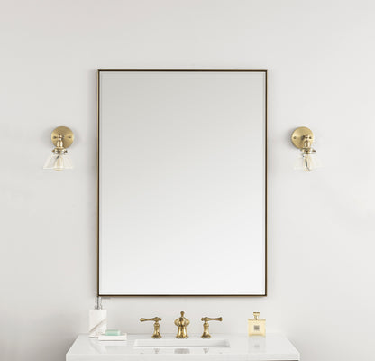Rohe 30" Mirror, Champagne Brass James Martin Vanities