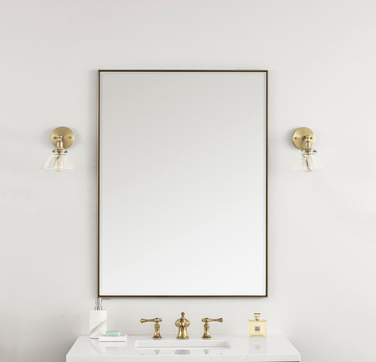 Rohe 30" Mirror, Champagne Brass James Martin Vanities